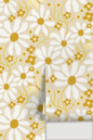 Spring Daze Wallpaper, tan- Samantha Santana Creative- {{Product type}}