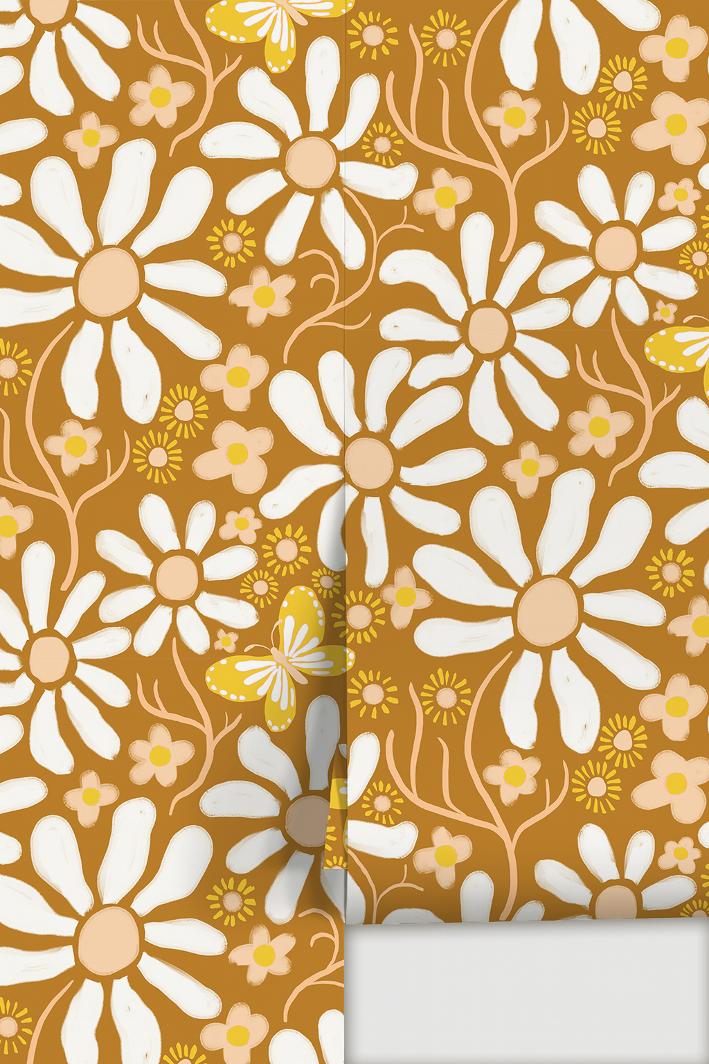 Spring Daze Wallpaper, rust- Samantha Santana Creative- {{Product type}}