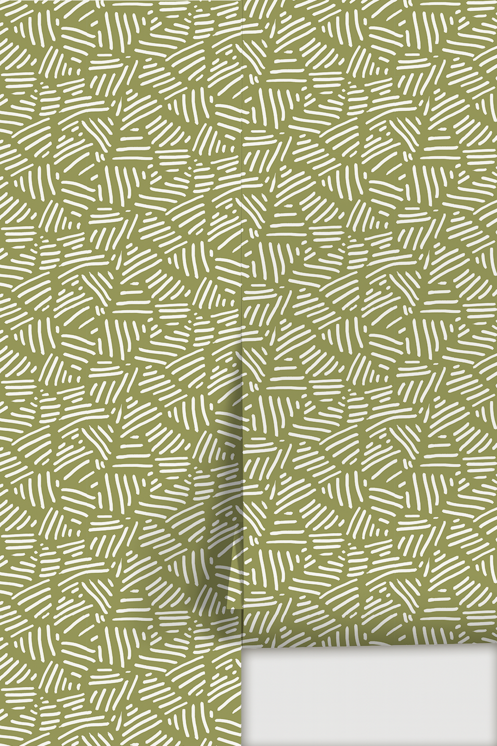 Simple Stripes Wallpaper, olive green and white- Samantha Santana Creative- {{Product type}}