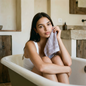 Capri Australian Cotton Towels - Lilac Washcloths (Set of 2) - Home- Bath