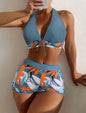 VigoBreviya Print Tied Halter Swimwear Women High Waist Print9 Medium