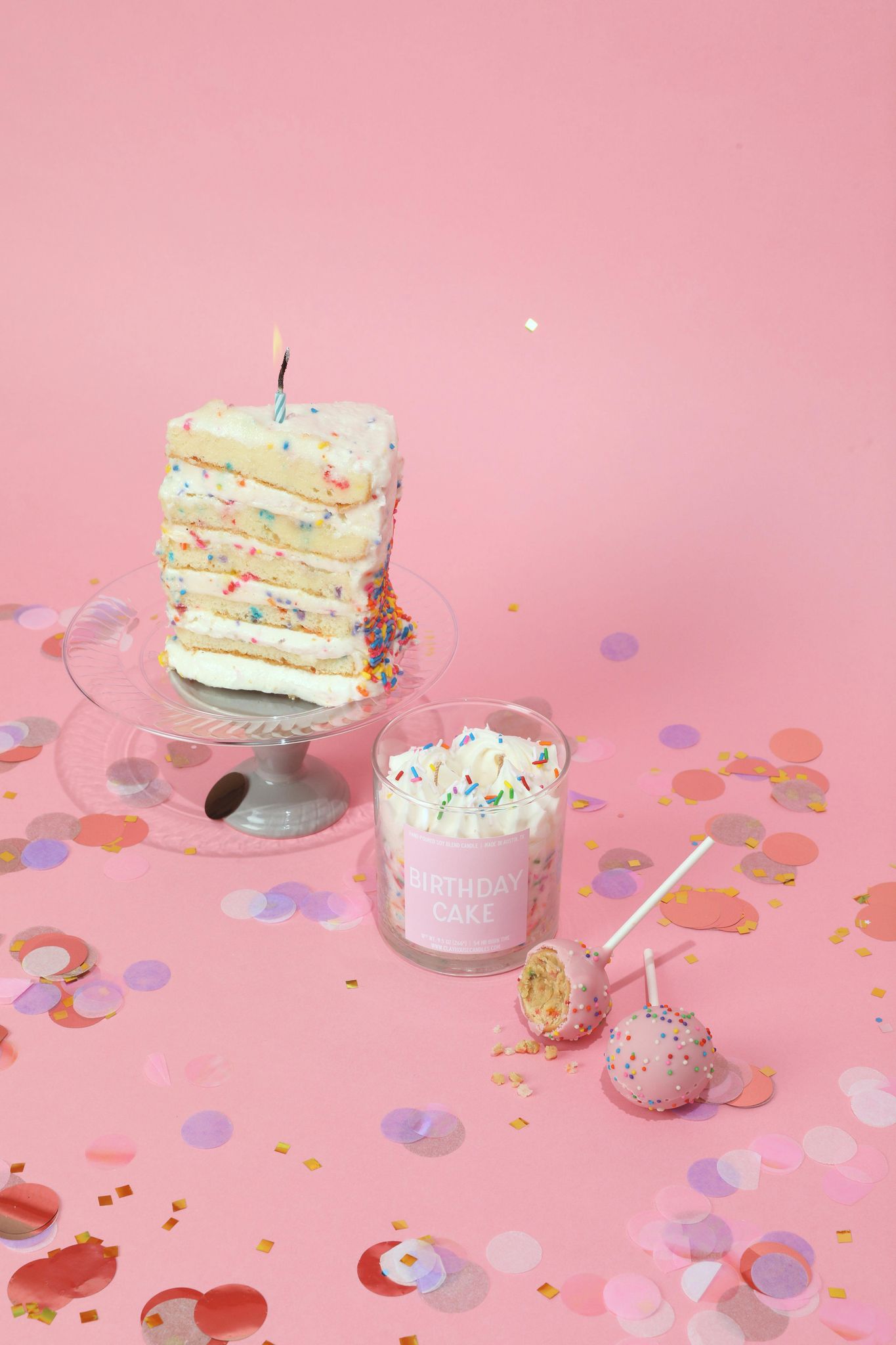 Birthday Cake Container Candle - - Candles