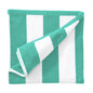 Cotton Velour Cabana Stripe Beach Towel - Novia Collection - Single Oversized- 35" x 70" Teal -