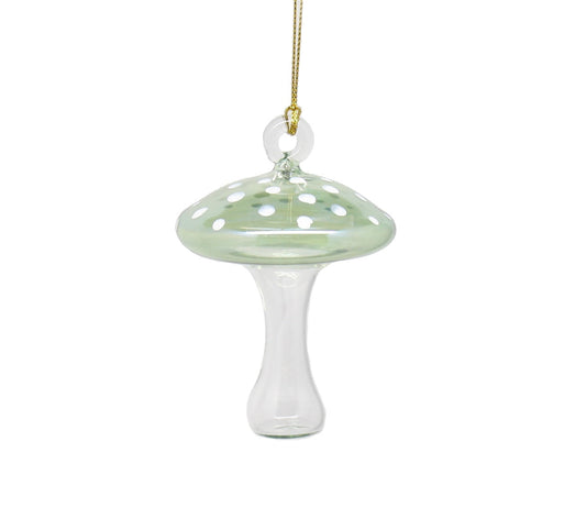 Egyptian Blown Glass Ornament - Mushroom - Green - Default Title - Christmas >> Ornaments >> Egyptian Glass