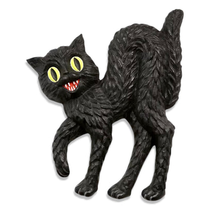 Retro Halloween Paper Mache Black Cat Wall Decor - - Fall & Halloween