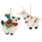 Wool Felt Llama Christmas Ornament 2 Styles - - Ornament