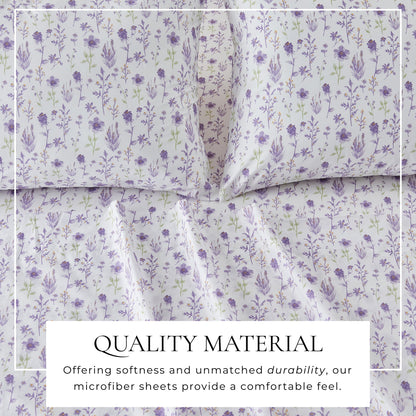 Watercolor Floral Sheet Set - Delia Collection - - Sheets