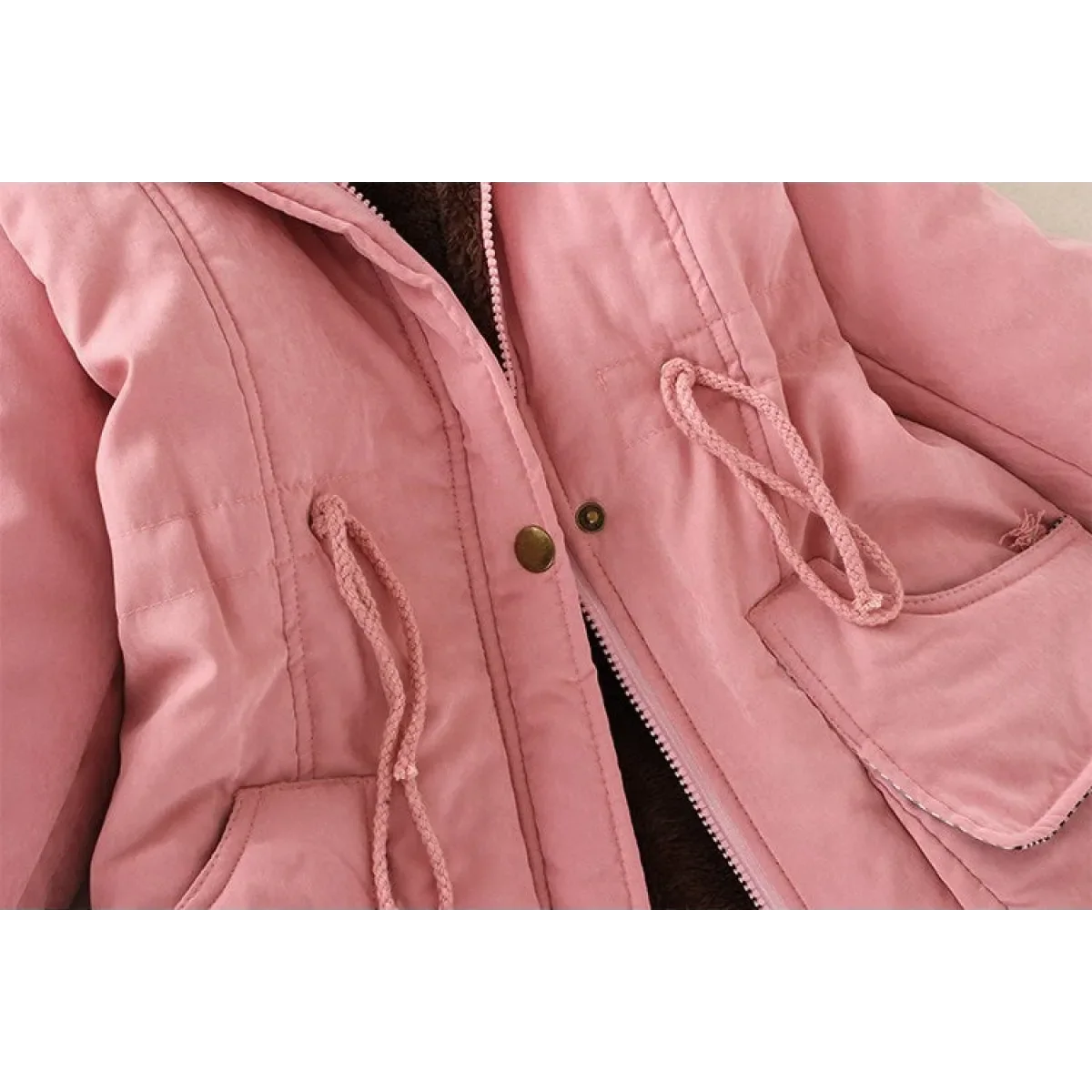 Women's Winter Cotton Jacket - Hooded Slim Fit Warm Parka - - Women's Jackets