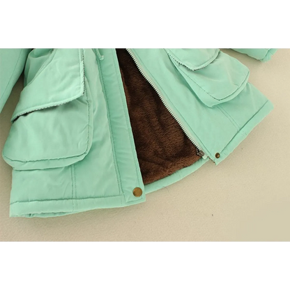 Women's Winter Cotton Jacket - Hooded Slim Fit Warm Parka - - Women's Jackets