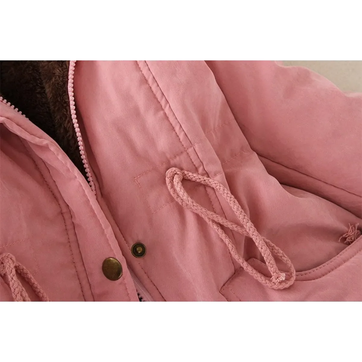 Women's Winter Cotton Jacket - Hooded Slim Fit Warm Parka - - Women's Jackets