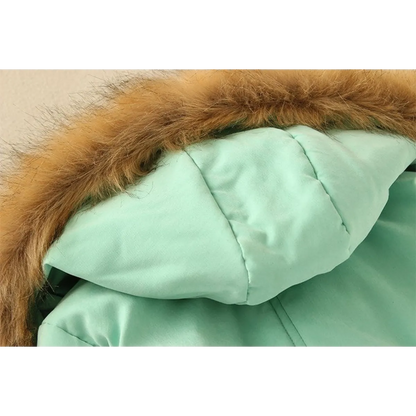 Women's Winter Cotton Jacket - Hooded Slim Fit Warm Parka - - Women's Jackets