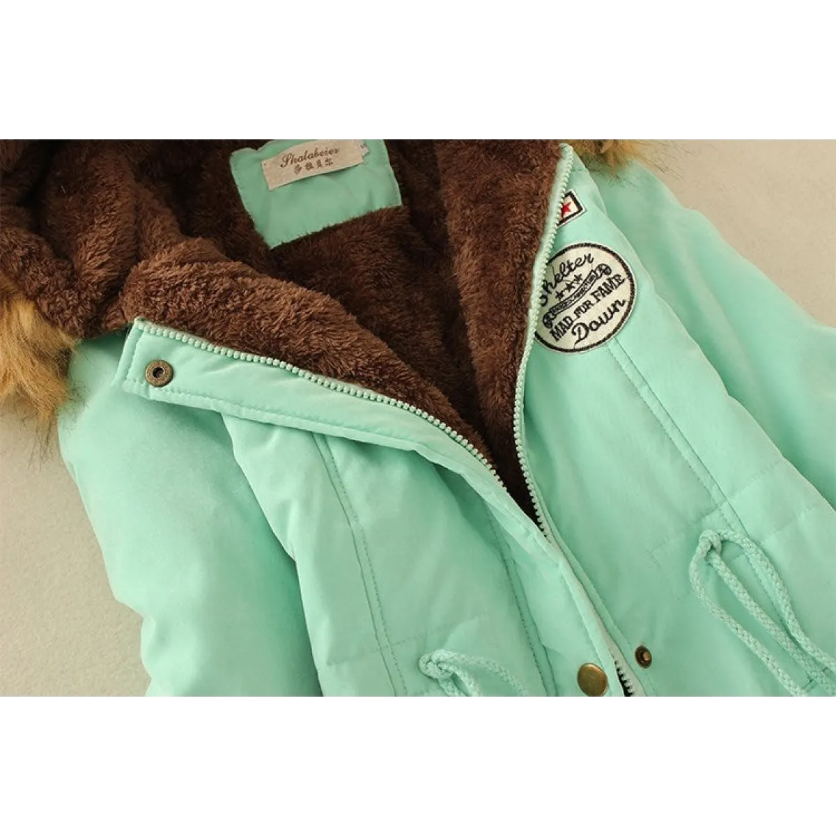 Women's Winter Cotton Jacket - Hooded Slim Fit Warm Parka - - Women's Jackets