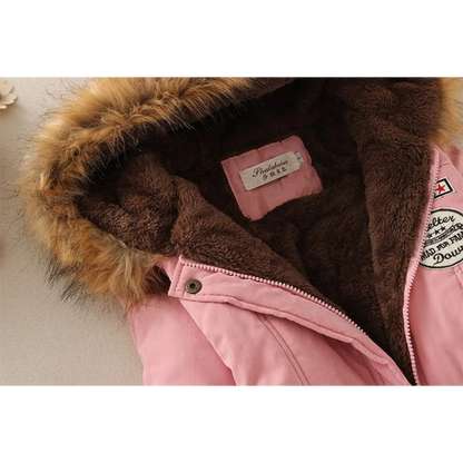 Women's Winter Cotton Jacket - Hooded Slim Fit Warm Parka - - Women's Jackets