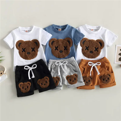 Baby Boys Bear Outfit Blue 3T