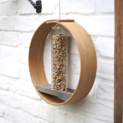 Wooden Circular Hanging Bird Feeder Kia Day Design