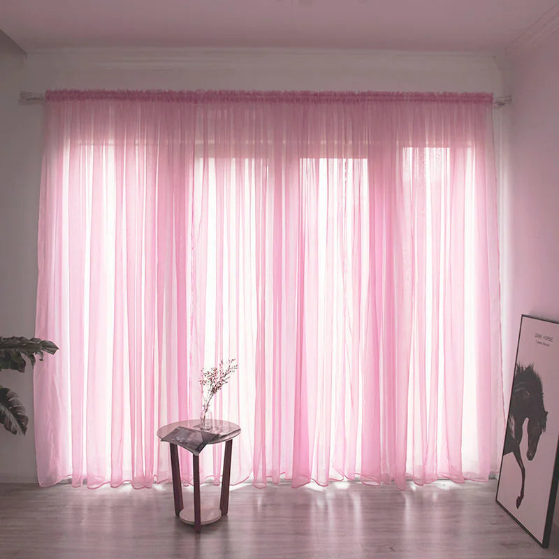 Solid Color Gauze Curtains - Kia Day Design