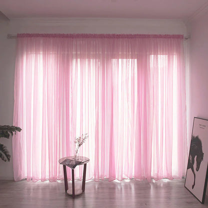 Solid Color Gauze Curtains - Kia Day Design