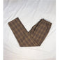 Women Streetwear Plaid Pants - Brown -