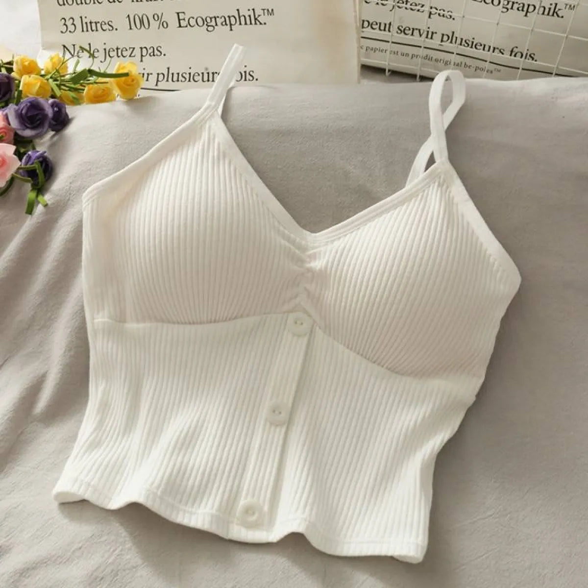 Women's Knitted Tank Top - -