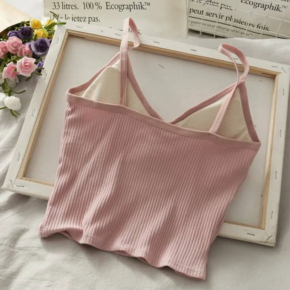 Women's Knitted Tank Top - -