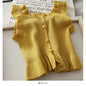 Women's Knitted Tank Top - One Size b yellow -