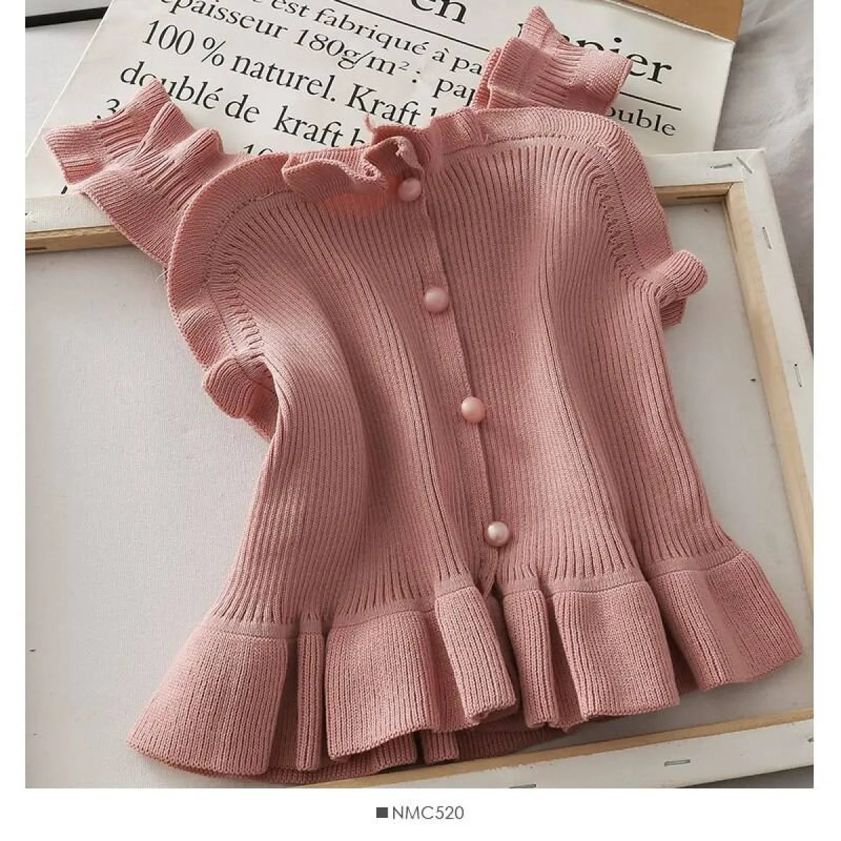 Women's Knitted Tank Top - One Size b pink -