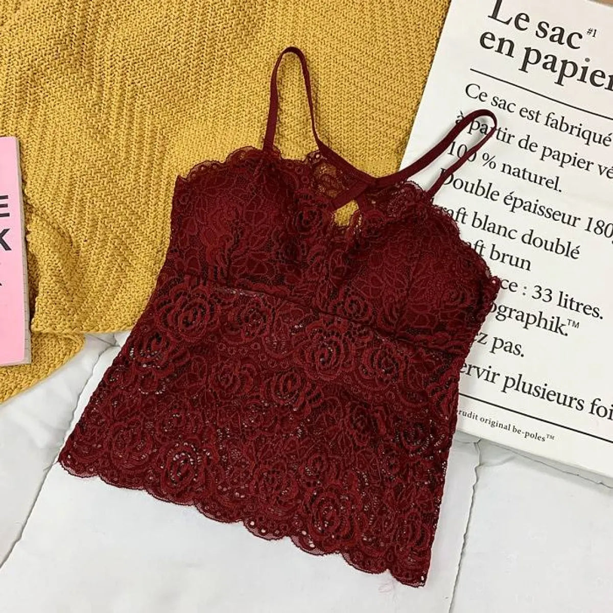 Women's Knitted Tank Top - One Size d red -