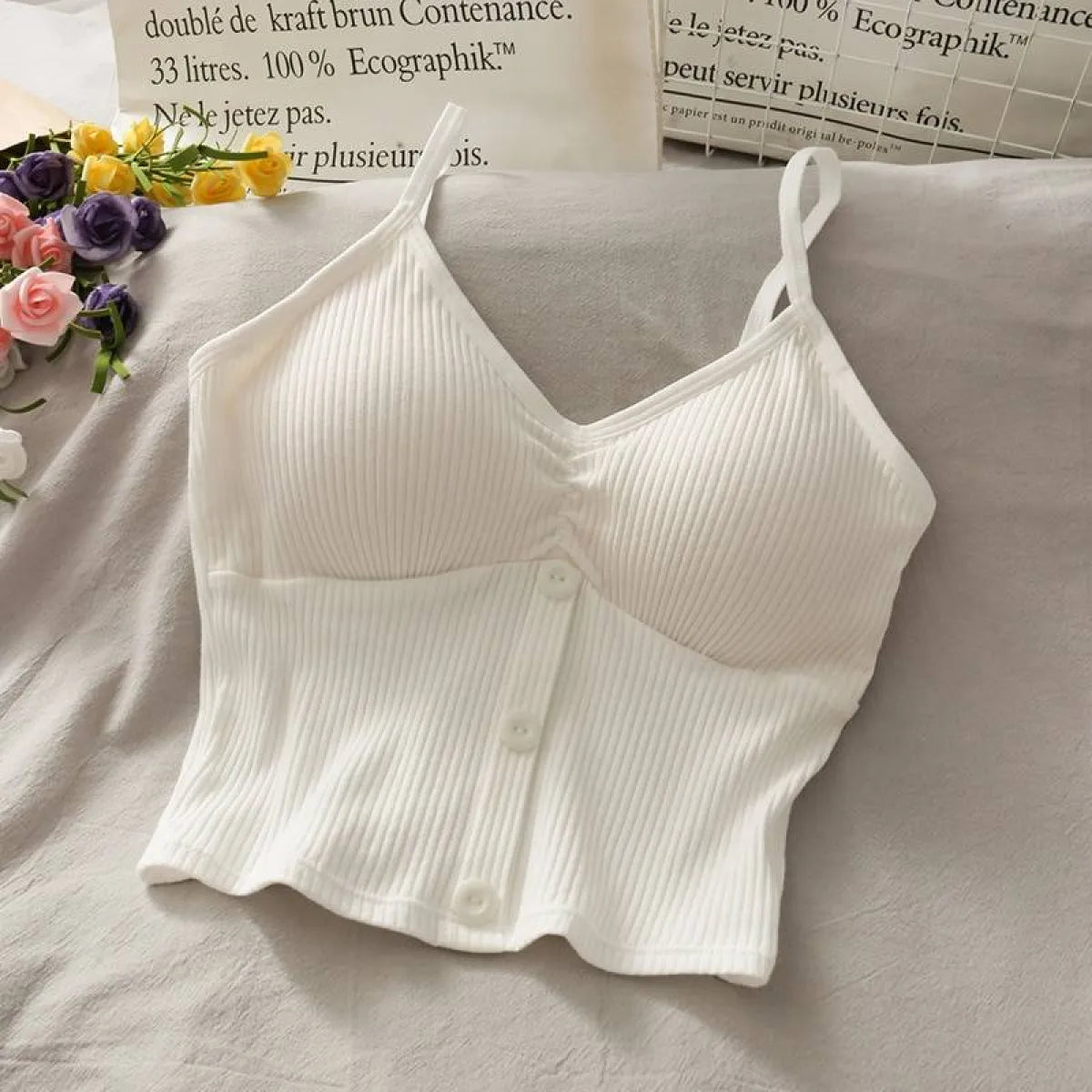 Women's Knitted Tank Top - -