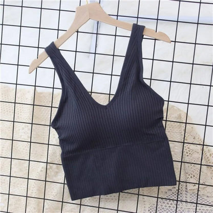 Women's Knitted Tank Top - One Size c dark grey -