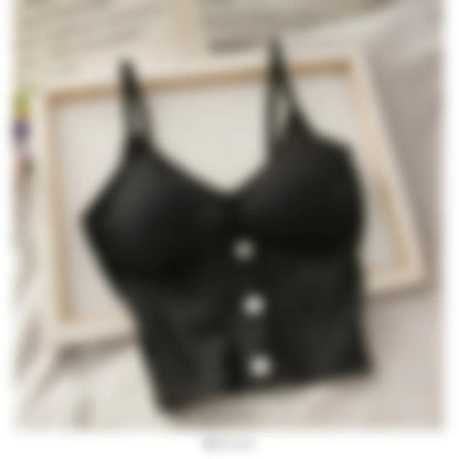 Women's Knitted Tank Top - One Size a black -