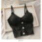 Women's Knitted Tank Top - One Size a black -