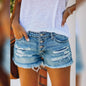 Womens Distressed Shorts Denim - 2XL - shorts