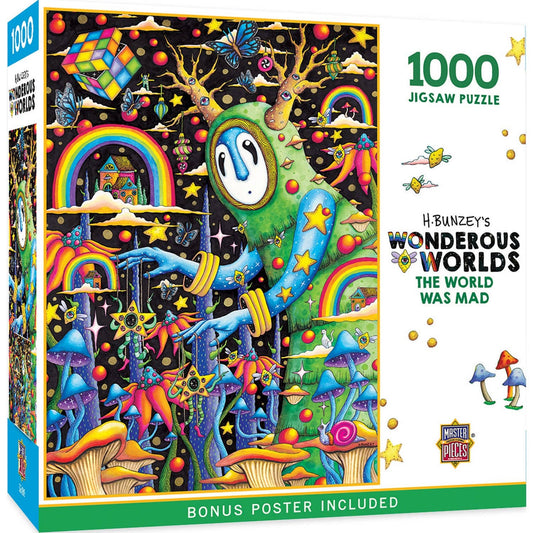 Wonderous Worlds - The World Was Mad 1000 Piece Puzzle by Masterpieces - - Jigsaw Puzzles
