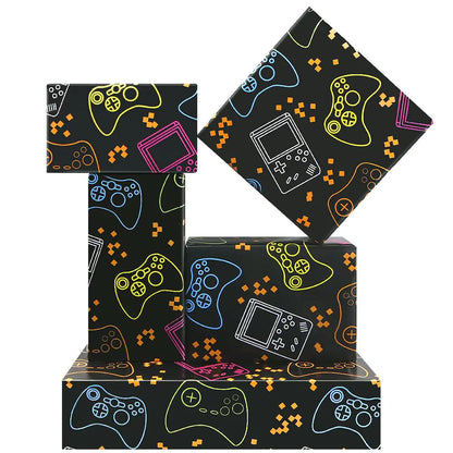 Neon Gaming Birthday Wrapping Paper Sheets - n a - wrapping paper