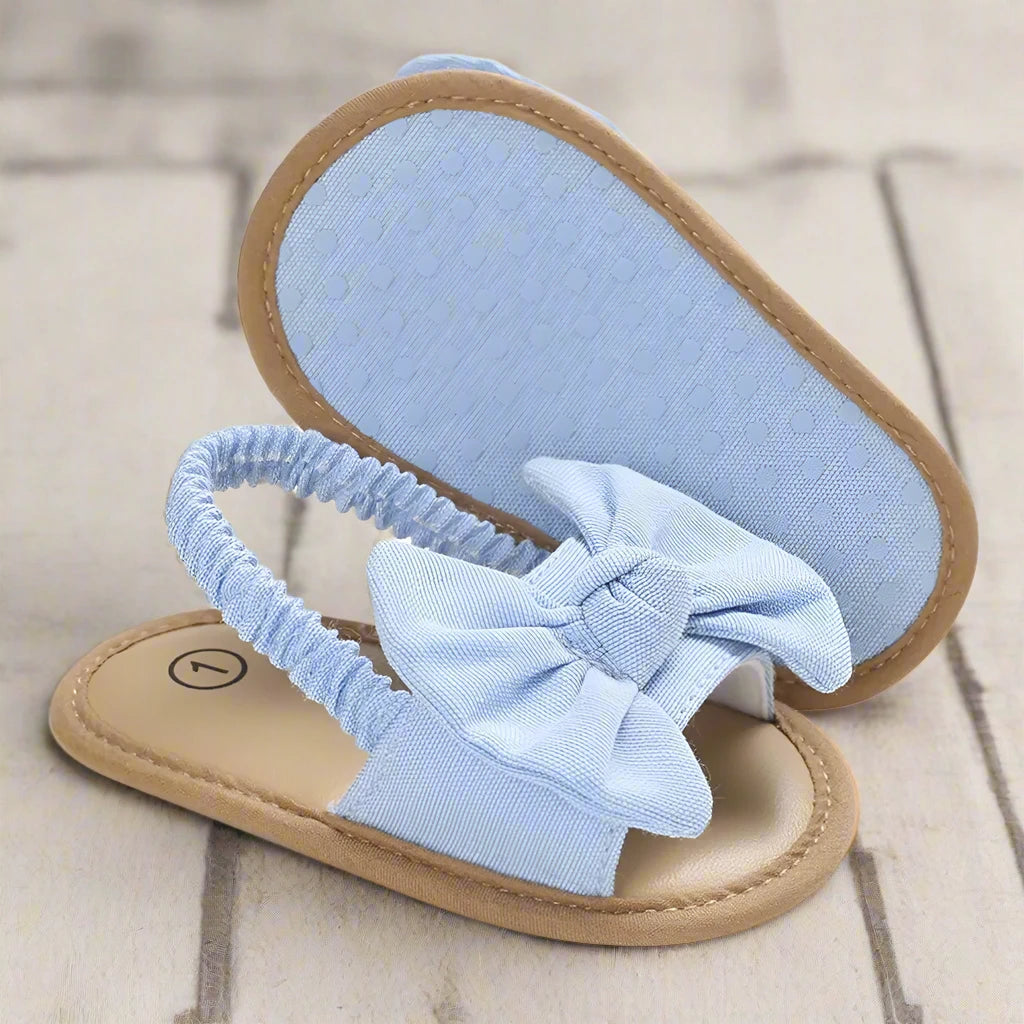 Baby Girls Bow Knot Sandals: Summer Soft Sole Princess Shoes