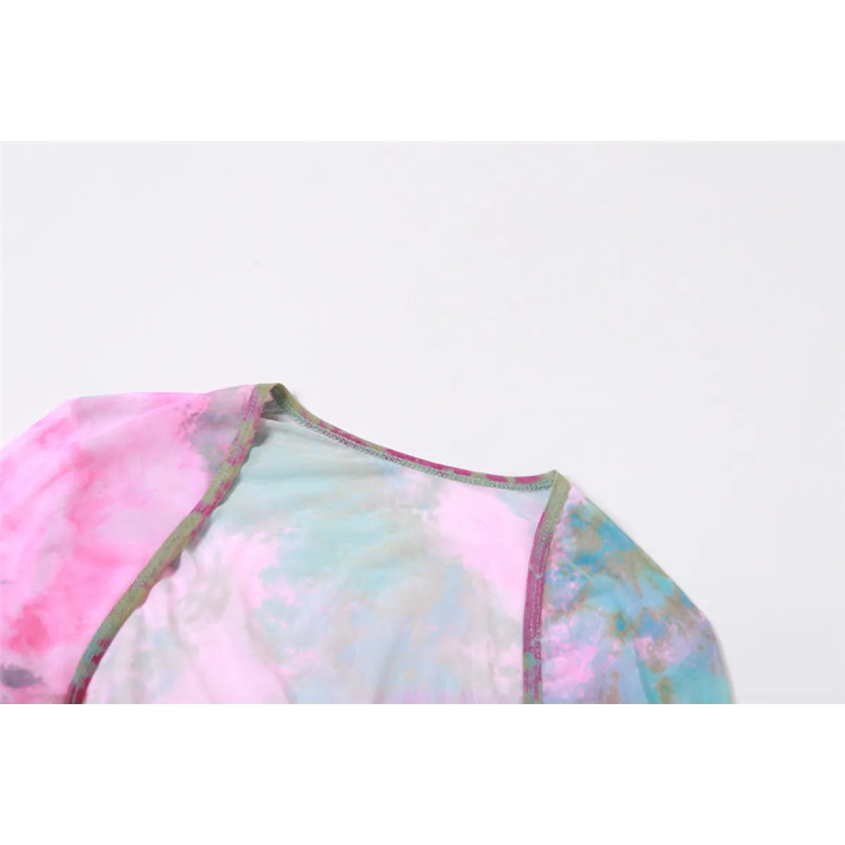 Tie-Dye Fairy Set – Butterfly Crop Top & Wrap Mini Skirt - - Sets