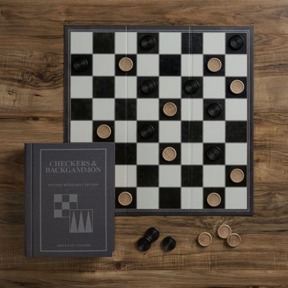 WS Game Company - 'Checkers & Backgammon' Vintage Bookshelf Edition - - Books & Games