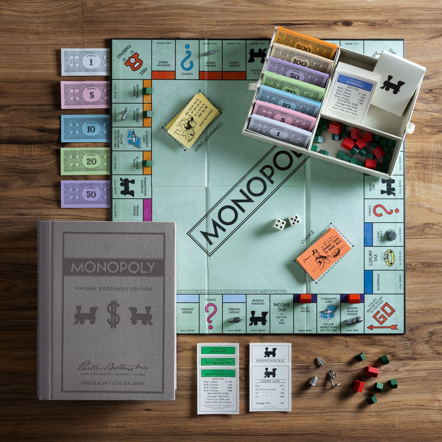 WS Game Company - 'Monopoly' Vintage Bookshelf Edition - - Books & Games
