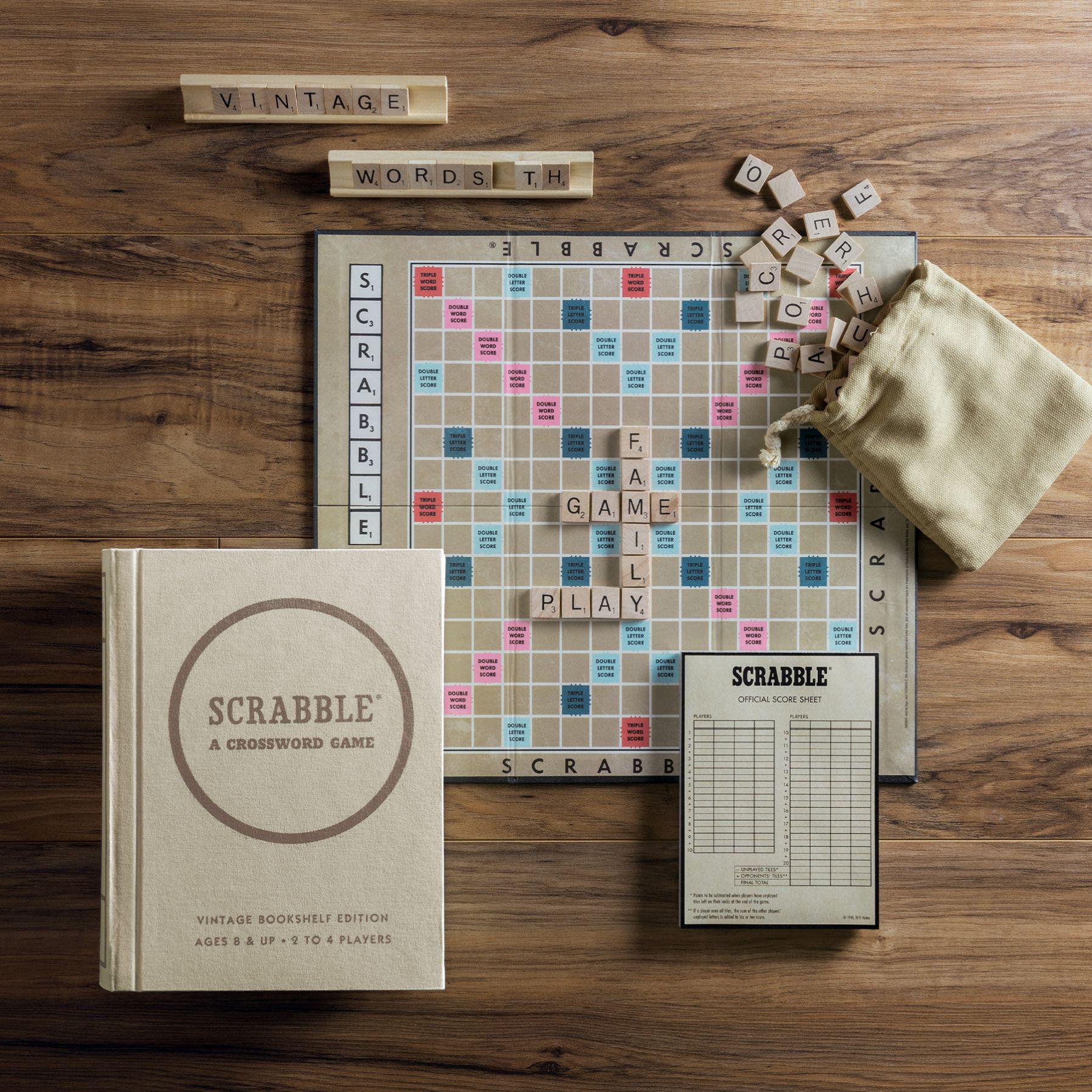 WS Game Company - 'Scrabble' Vintage Bookshelf Edition - - Books & Games