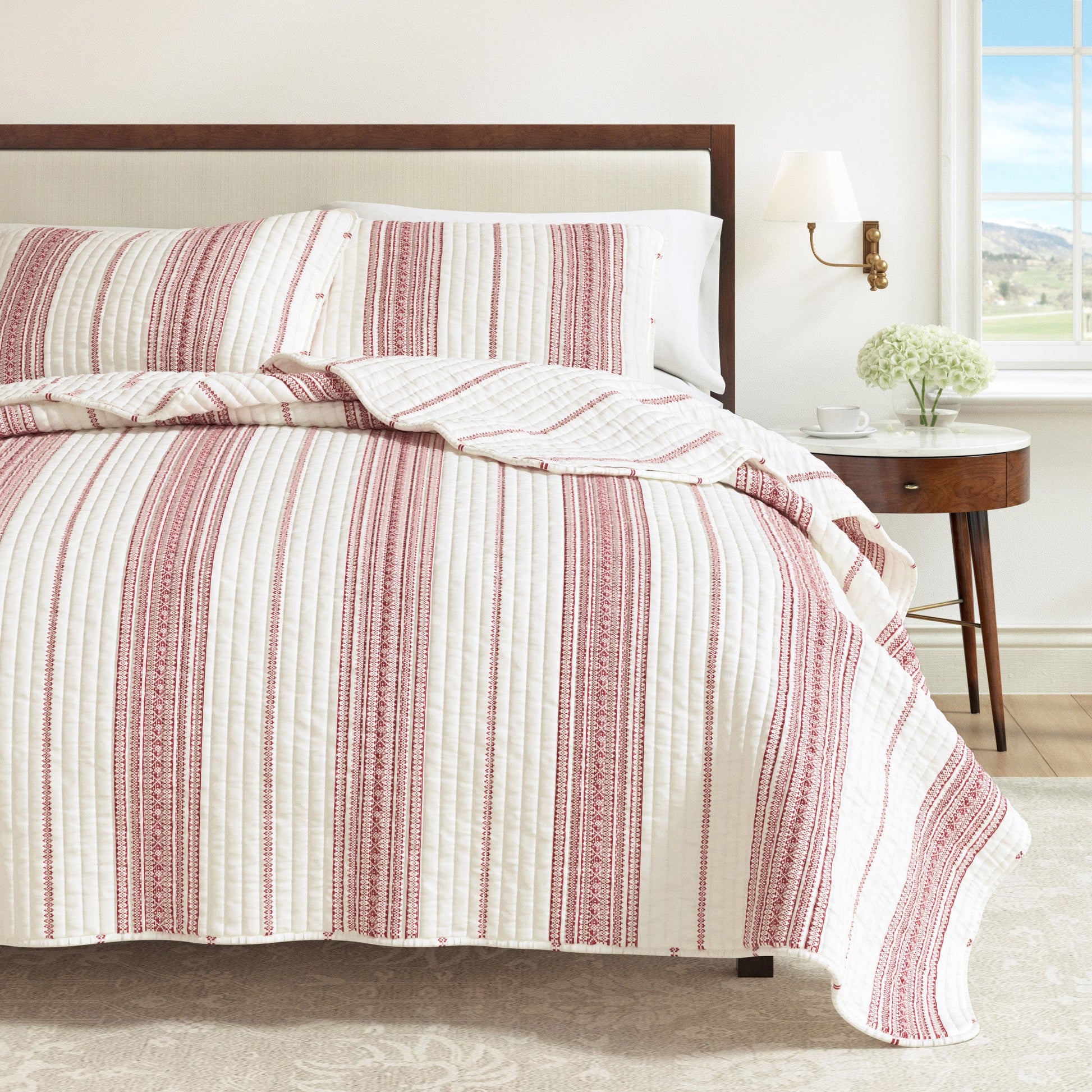 Stripe Quilt - Wesley Collection - - Quilts & Comforters