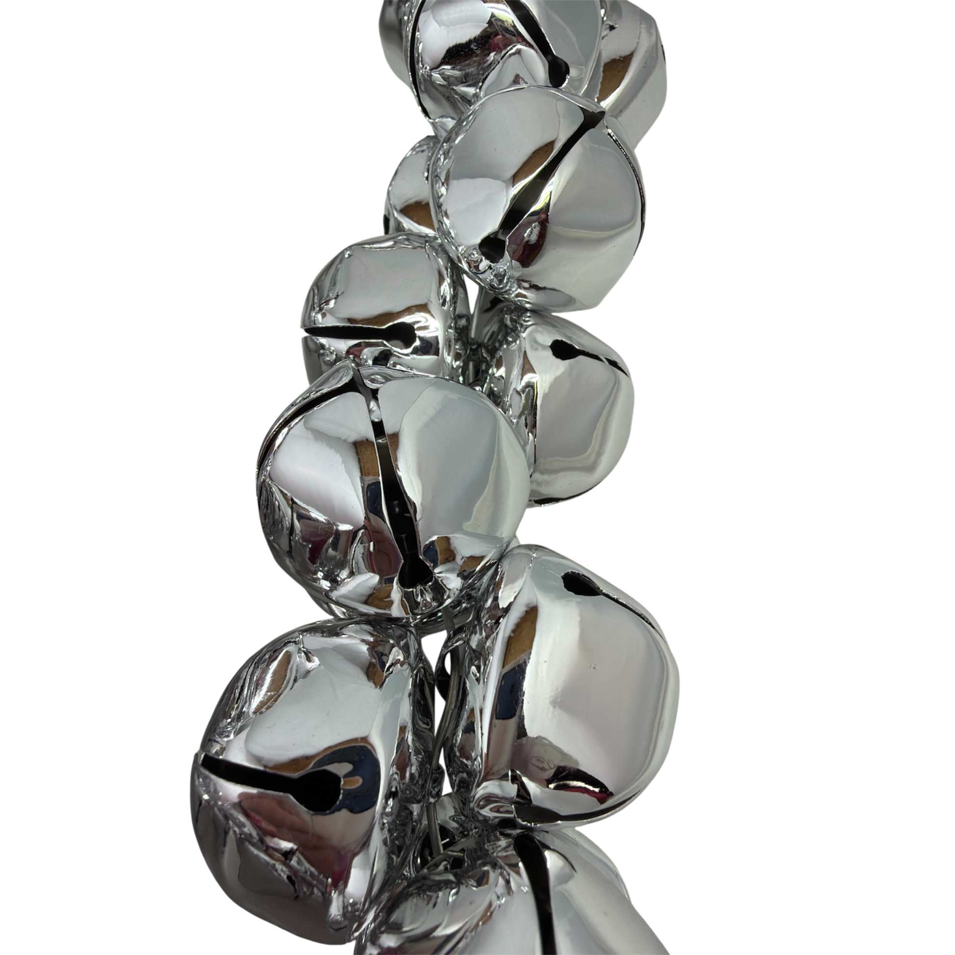 70 Inch Metal Jingle Bell Garland - Silver - Default Title - Christmas >> Garland