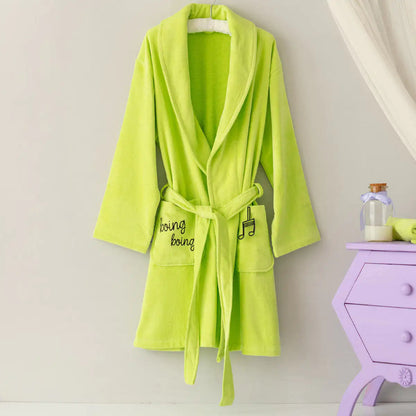 Milk&Moo Cacha Frog Velvet Mother Bathrobe Kia Day Design