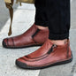 High Top Mens Driving Shoes - Wine Red 44 - shoes