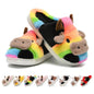 Cow Slippers for WomenCartoon Animal Fuzzy SlippersWinter Warm Womens House SlippersAnti-Slip Indoor Outdoor for Man Rainbow 42/43 Kia Day Design