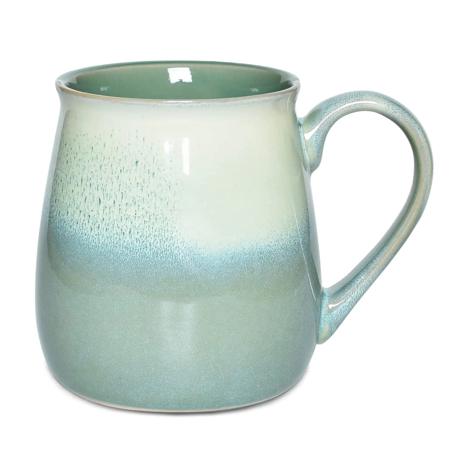 Bosmarlin Large Ceramic Coffee Mug Green Big Tea Cup for Office and Home 21 Oz Dishwasher and Microwave Safe (Pale Green 1)