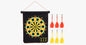 2 in 1 Magnetic Dartboard Black Yellow