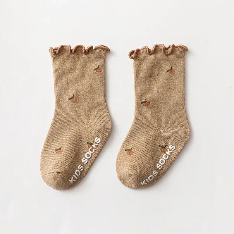 3 Pairs of Anti-Slip Childrens Socks - Kia Day Design