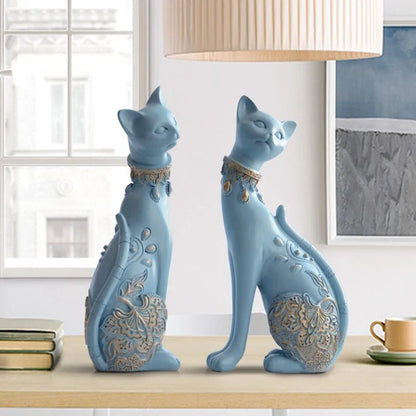 Figurine Decorative Resin Cat Statue Kia Day Design
