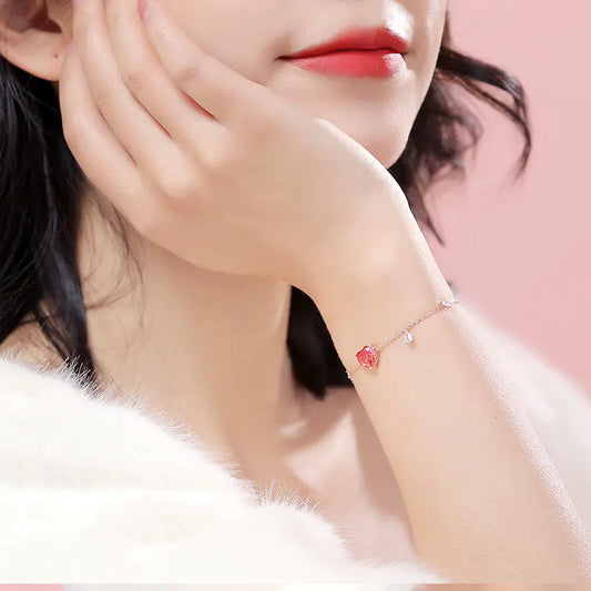 Gradient Crystal Heart Bracelet - Kia Day Design