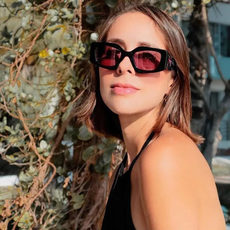 Retro Rectangular Cat Eye Sunglasses - Kia Day Design